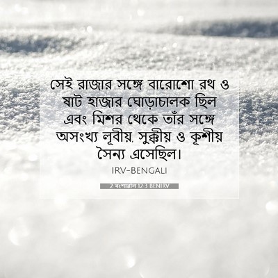Picture 07 - 2 বংশাৱলি 12:3 BENIRV - সেই রাজার সঙ্গে - Bible Verse Picture