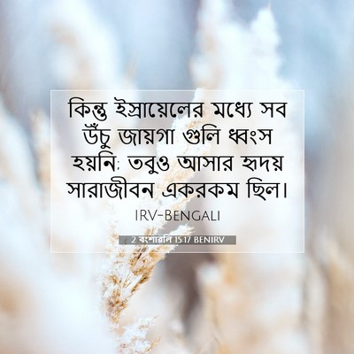 Picture 07 - 2 বংশাৱলি 15:17 BENIRV - কিন্তু - Bible Verse Picture