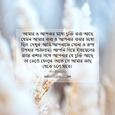 Picture 07 - 2 বংশাৱলি 16:3 BENIRV - “আমার ও আপনার - Bible Verse Picture