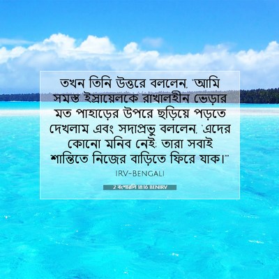 Picture 07 - 2 বংশাৱলি 18:16 BENIRV - তখন তিনি উত্তরে - Bible Verse Picture