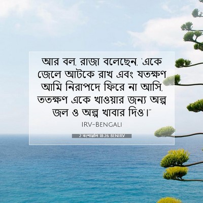 Picture 07 - 2 বংশাৱলি 18:26 BENIRV - আর বল, রাজা বলেছেন, - Bible Verse Picture