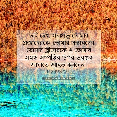 Picture 07 - 2 বংশাৱলি 21:14 BENIRV - তাই দেখ, সদাপ্রভু - Bible Verse Picture