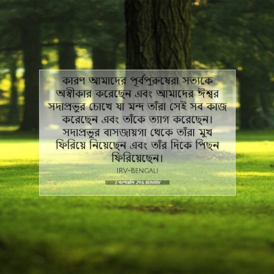 Picture 07 - 2 বংশাৱলি 29:6 BENIRV - কারণ আমাদের - Bible Verse Picture