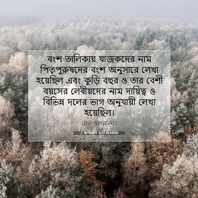 Picture 07 - 2 বংশাৱলি 31:17 BENIRV - বংশ তালিকায় - Bible Verse Picture