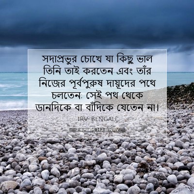 Picture 07 - 2 বংশাৱলি 34:2 BENIRV - সদাপ্রভুর চোখে যা - Bible Verse Picture