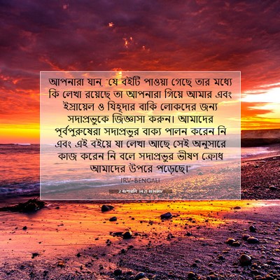 Picture 07 - 2 বংশাৱলি 34:21 BENIRV - আপনারা যান, “যে - Bible Verse Picture
