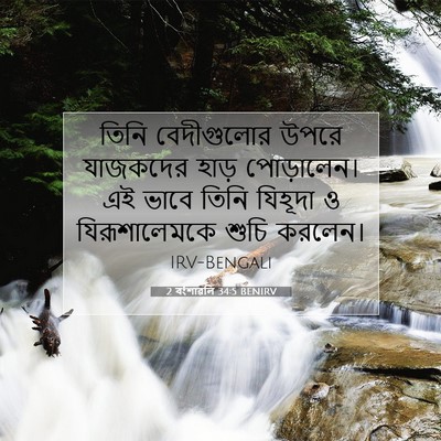 Picture 07 - 2 বংশাৱলি 34:5 BENIRV - তিনি বেদীগুলোর - Bible Verse Picture