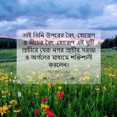 Picture 07 - 2 বংশাৱলি 8:5 BENIRV - তাই তিনি উপরের - Bible Verse Picture