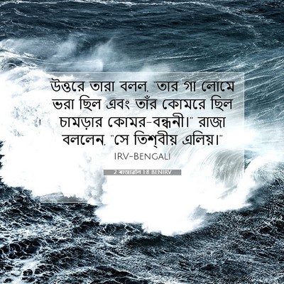 Picture 07 - 2 ৰাজাৱলি 1:8 BENIRV - উত্তরে তারা বলল, - Bible Verse Picture