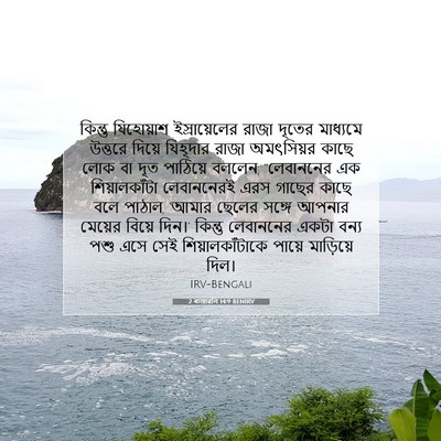 Picture 07 - 2 ৰাজাৱলি 14:9 BENIRV - কিন্তু যিহোয়াশ - Bible Verse Picture