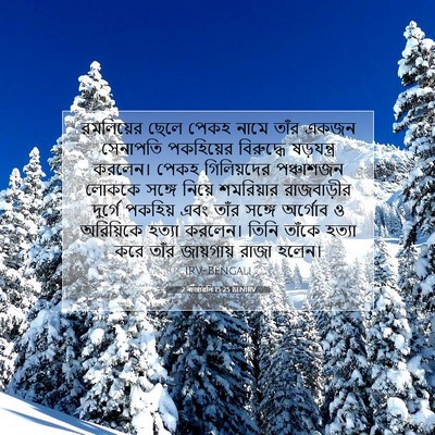 Picture 07 - 2 ৰাজাৱলি 15:25 BENIRV - রমলিয়ের ছেলে - Bible Verse Picture