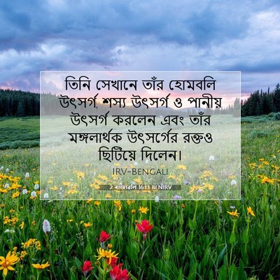 Picture 07 - 2 ৰাজাৱলি 16:13 BENIRV - তিনি সেখানে তাঁর - Bible Verse Picture