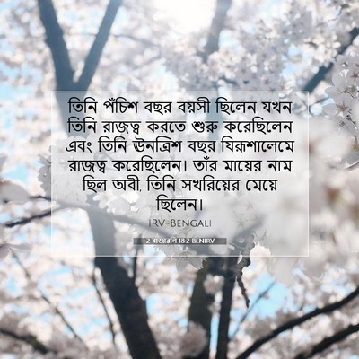 Picture 07 - 2 ৰাজাৱলি 18:2 BENIRV - তিনি পঁচিশ বছর - Bible Verse Picture