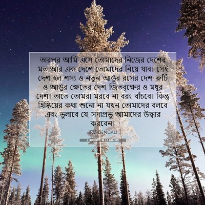 Picture 07 - 2 ৰাজাৱলি 18:32 BENIRV - তারপর আমি এসে - Bible Verse Picture
