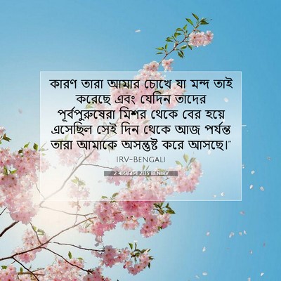 Picture 07 - 2 ৰাজাৱলি 21:15 BENIRV - কারণ তারা আমার - Bible Verse Picture