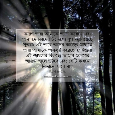 Picture 07 - 2 ৰাজাৱলি 22:17 BENIRV - কারণ তারা আমাকে - Bible Verse Picture
