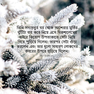 Picture 07 - 2 ৰাজাৱলি 23:6 BENIRV - তিনি সদাপ্রভুর ঘর - Bible Verse Picture