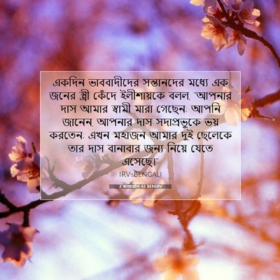 Picture 07 - 2 ৰাজাৱলি 4:1 BENIRV - একদিন ভাববাদীদের - Bible Verse Picture