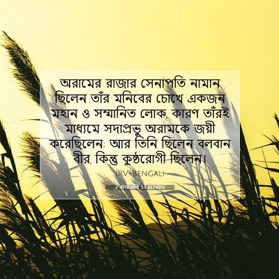 Picture 07 - 2 ৰাজাৱলি 5:1 BENIRV - অরামের রাজার - Bible Verse Picture
