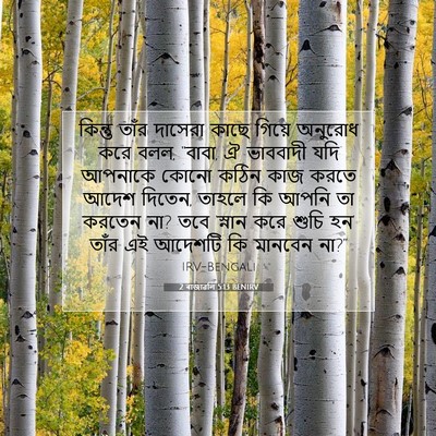 Picture 07 - 2 ৰাজাৱলি 5:13 BENIRV - কিন্তু তাঁর - Bible Verse Picture