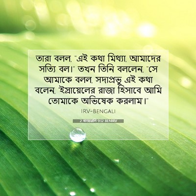 Picture 07 - 2 ৰাজাৱলি 9:12 BENIRV - তারা বলল, “এই কথা - Bible Verse Picture