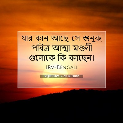 Picture 07 - पপ্রত্যাদেশ 2:29 BENIRV - যার কান আছে, সে - Bible Verse Picture