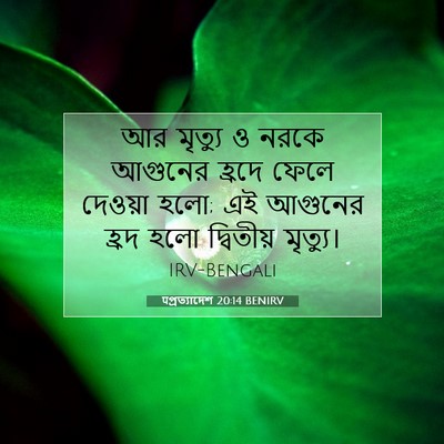Picture 07 - पপ্রত্যাদেশ 20:14 BENIRV - আর মৃত্যু ও নরকে - Bible Verse Picture