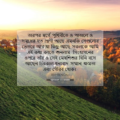 Picture 07 - पপ্রত্যাদেশ 5:13 BENIRV - তারপর স্বর্গে, - Bible Verse Picture