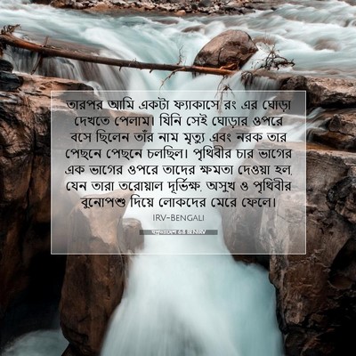 Picture 07 - पপ্রত্যাদেশ 6:8 BENIRV - তারপর আমি একটা - Bible Verse Picture