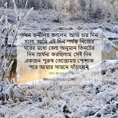 Picture 07 - पশিষ্যচরিত 10:30 BENIRV - তখন কর্নীলিয় - Bible Verse Picture