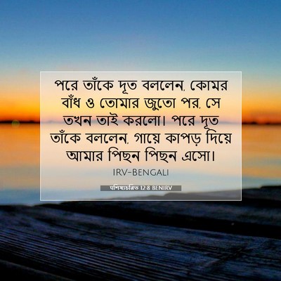 Picture 07 - पশিষ্যচরিত 12:8 BENIRV - পরে তাঁকে দূত - Bible Verse Picture