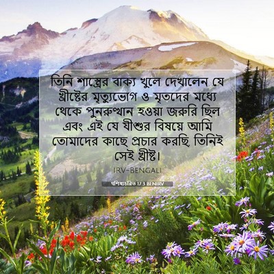 Picture 07 - पশিষ্যচরিত 17:3 BENIRV - তিনি শাস্ত্রের - Bible Verse Picture