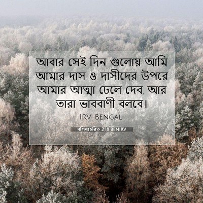 Picture 07 - पশিষ্যচরিত 2:18 BENIRV - আবার সেই দিন - Bible Verse Picture
