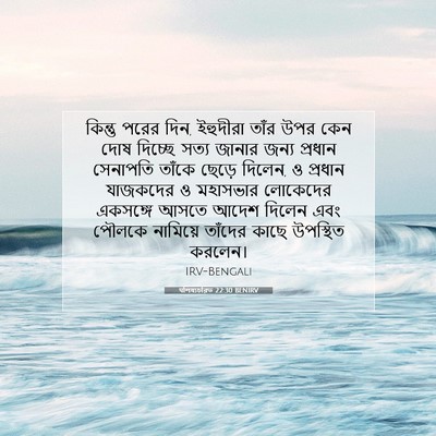 Picture 07 - पশিষ্যচরিত 22:30 BENIRV - কিন্তু পরের দিন, - Bible Verse Picture