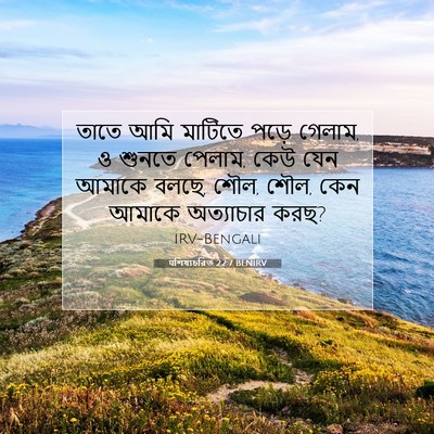 Picture 07 - पশিষ্যচরিত 22:7 BENIRV - তাতে আমি মাটিতে - Bible Verse Picture