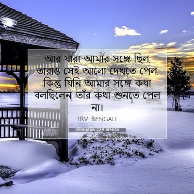 Picture 07 - पশিষ্যচরিত 22:9 BENIRV - আর যারা আমার সঙ্গে - Bible Verse Picture