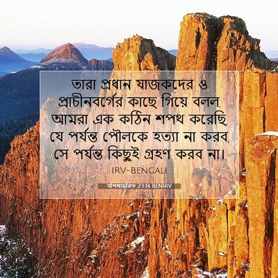 Picture 07 - पশিষ্যচরিত 23:14 BENIRV - তারা প্রধান - Bible Verse Picture