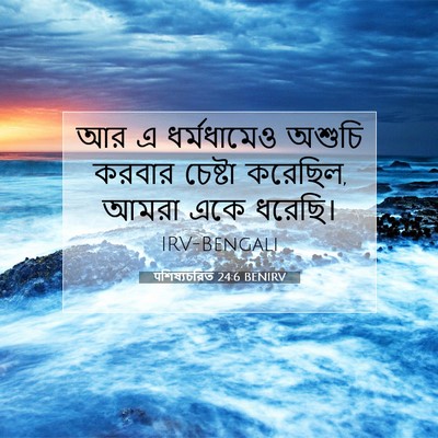 Picture 07 - पশিষ্যচরিত 24:6 BENIRV - আর এ ধর্মধামেও - Bible Verse Picture