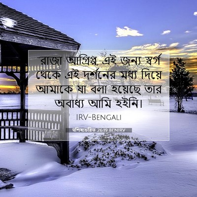 Picture 07 - पশিষ্যচরিত 26:19 BENIRV - “রাজা আগ্রিপ্প, এই - Bible Verse Picture