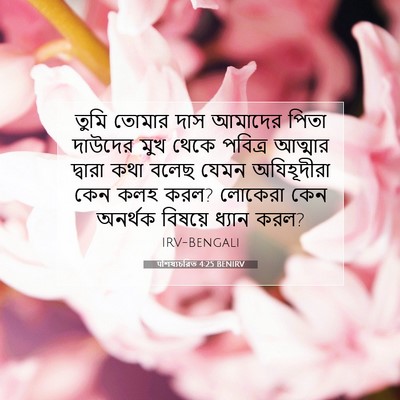 Picture 07 - पশিষ্যচরিত 4:25 BENIRV - তুমি তোমার দাস - Bible Verse Picture