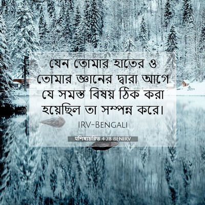 Picture 07 - पশিষ্যচরিত 4:28 BENIRV - যেন তোমার হাতের ও - Bible Verse Picture