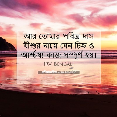 Picture 07 - पশিষ্যচরিত 4:30 BENIRV - আর তোমার পবিত্র - Bible Verse Picture