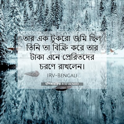 Picture 07 - पশিষ্যচরিত 4:37 BENIRV - তার এক টুকরো জমি - Bible Verse Picture