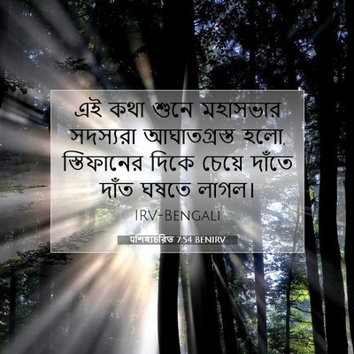 Picture 07 - पশিষ্যচরিত 7:54 BENIRV - এই কথা শুনে - Bible Verse Picture