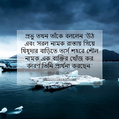 Picture 07 - पশিষ্যচরিত 9:11 BENIRV - প্রভু তখন তাঁকে - Bible Verse Picture