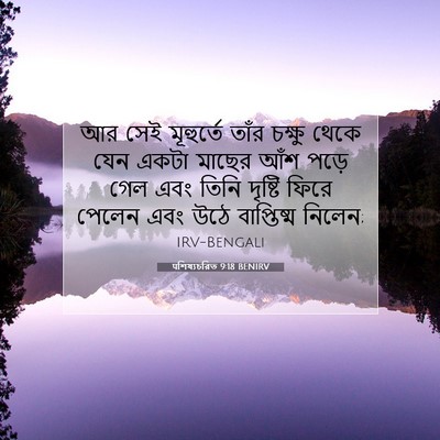 Picture 07 - पশিষ্যচরিত 9:18 BENIRV - আর সেই মূহুর্তে - Bible Verse Picture
