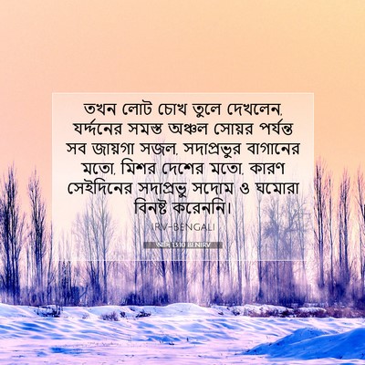 Picture 07 - আদি 13:10 BENIRV - তখন লোট চোখ তুলে - Bible Verse Picture