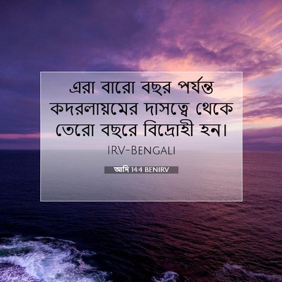 Picture 07 - আদি 14:4 BENIRV - এরা বারো বছর - Bible Verse Picture