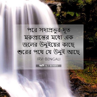 Picture 07 - আদি 16:7 BENIRV - পরে সদাপ্রভুর দূত - Bible Verse Picture