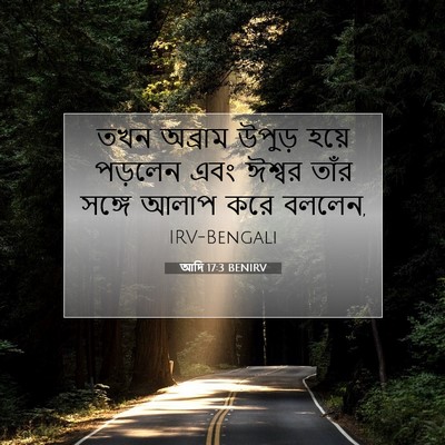 Picture 07 - আদি 17:3 BENIRV - তখন অব্রাম উপুড় - Bible Verse Picture